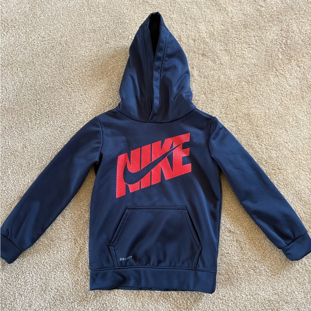 Nike Blue and Red Hoodie Sweatshirt